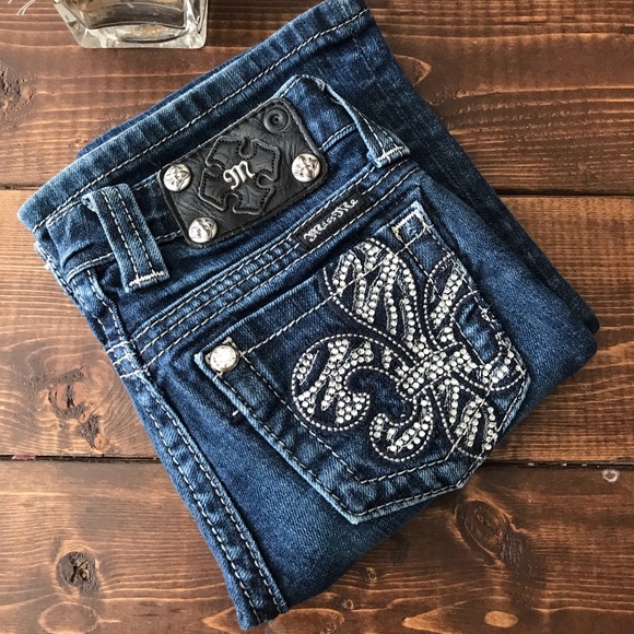 Miss Me Other - Girls Miss Me Fleur "Bootcut” Jeans, Size 8